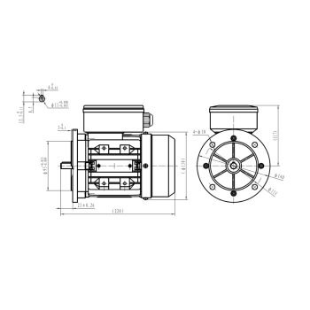 Silnik elektryczny jednofazowy 0,18kW 1400 obr/min. 63B5